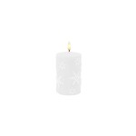 Dameco LED Kerze Schneeflocke 7.5x12.5cm, LED ww, inkl. Timer 5/19h, exkl. 2x AA