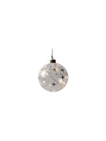 Dameco Boule de verre LED avec étoiles, 12 cm