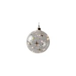 Dameco LED Glas Kugel Stern 15cm, LED ww, with Timer 6/18h, exkl. 2x AAA