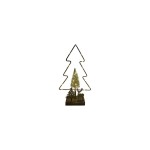 Dameco LED Deko Baum Hirsch H35cm, LED ww, with Timer 6/18h, exkl. 2x AA