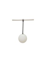 Dameco Lampe LED à suspendre Extérieur blanc D20 cm, 3000 Kelvin, 80 lm, 4W