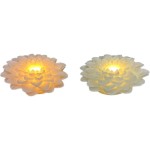 Dameco LED Wachskerze Rose Set, inkl. LED ww, exkl. 2x AA Batterie, Timer