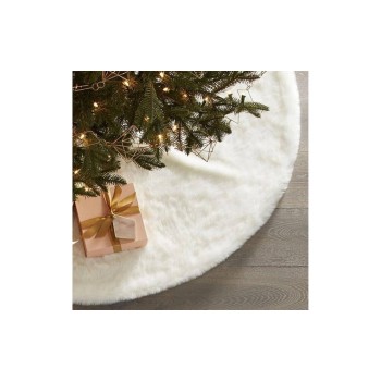 Dameco Christbaumdecke white, Plüsch, D: 70 cm,  silver-white, Textil