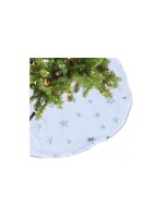 Dameco Christbaumdecke Sterne, Plüsch, D: 90 cm,  silver-white, Textil