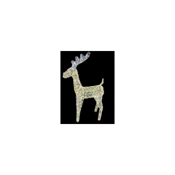 Dameco LED Rentier Candy, Outdoor, farbige PET Streifen, 960 LED Dameco LED Rentier Candy, Outdoor, farbige PET Streifen, 960 LED