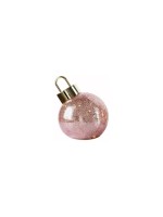 Dameco LED Glas Kugel, rosa, zum Aufstellen, D:12cm