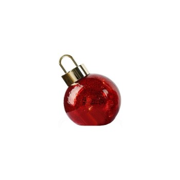 Dameco LED Glas Kugel, red, zum Aufstellen, D:12cm Dameco LED Glas Kugel, red, zum Aufstellen, D:12cm