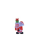 Dameco Père Noël en acrylique LED pour l'extérieur avec des cadeaux