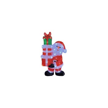 Dameco Père Noël en acrylique LED pour l'extérieur avec des cadeaux Dameco Père Noël en acrylique LED pour l'extérieur avec des cadeaux
