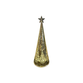 Dameco LED Glas Tannenbaum, gold,, 12x30cm, Stern auf Spitze 20 LED Dameco LED Glas Tannenbaum, gold,, 12x30cm, Stern auf Spitze 20 LED