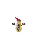 Dameco Bonhomme de neige décoratif LED Dameco avec un bonnet rouge