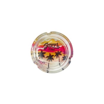 Dameco Aschenbecher Summer Time, 10x3.5 cm (DxH), Glas