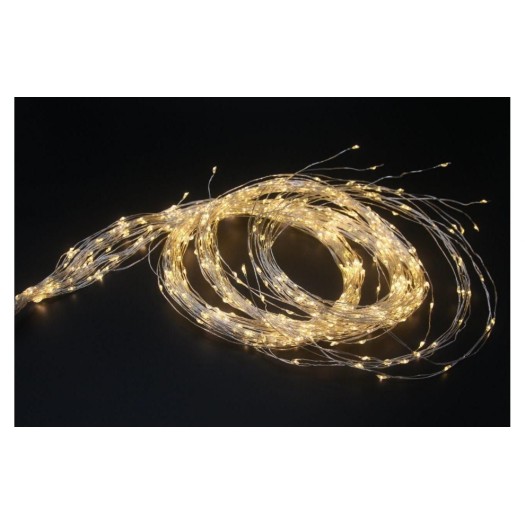 Dameco Guirlande lumineuse à LED Angel Hair 2 m 720 LED, argent