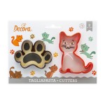 Decora Emporte-pièce pour biscuits Chat 2 pièces