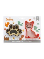 Decora Emporte-pièce pour biscuits Chat 2 pièces