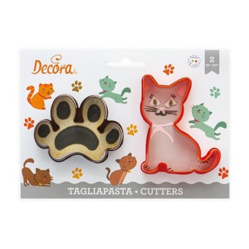 Decora Emporte-pièce pour biscuits Chat 2 pièces
