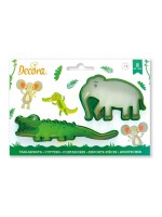 Decora Kits d’emporte-pièces Mini 2 pièces, crocodile et éléphant
