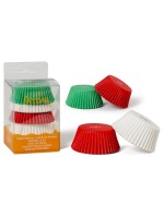 Decora Backförmchen white red grün, 75 Stk