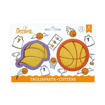 Decora Kits d’emporte-pièces 2 pièces, basket-ball