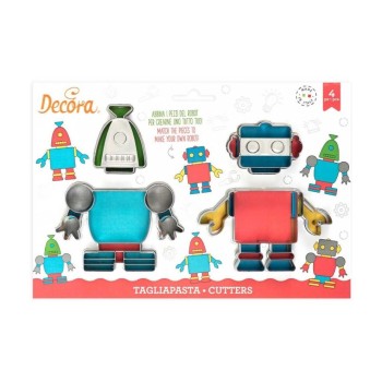 Decora Kits d’emporte-pièces 4 pièces, robot