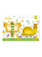 Decora Kits d’emporte-pièces 2 pièces, libellule et escargot