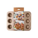 Decora Moule à muffins 12 alvéoles, or rose