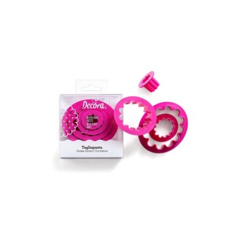 Decora Kits d’emporte-pièces Cercles ovales, ondulé, 4 pièces