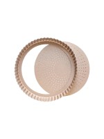 Decora Moule de cuisson Ligne Rose Gold Rond, à fond amovible, perforé, 25 cm