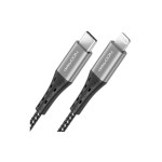 DeleyCON Lightning-USB-C Kabel 1.5m, SW-GR, Apple MFI zertifiziert und lizenziert