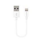 DeleyCON Lightning-USB câble 15cm, blanc, Apple MFI zertifiziert et lizenziert