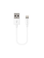 DeleyCON Lightning-USB Kabel 15cm, weiss, Apple MFI zertifiziert und lizenziert