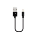 DeleyCON Lightning-USB câble 15cm, noir, Apple MFI zertifiziert et lizenziert