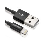 DeleyCON Lightning-USB Kabel 50cm, schwarz, Apple MFI zertifiziert und lizenziert