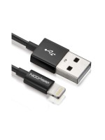 DeleyCON Lightning-USB Kabel 50cm, schwarz, Apple MFI zertifiziert und lizenziert