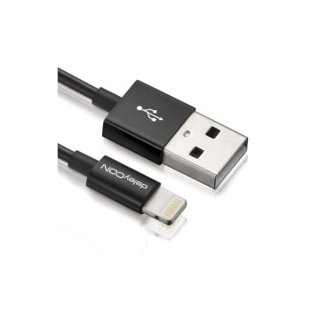 DeleyCON Lightning-USB Kabel 50cm, schwarz, Apple MFI zertifiziert und lizenziert