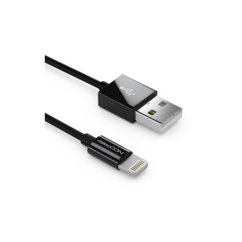 DeleyCON Lightning-USB Kabel 1m, schwarz, Apple MFI zertifiziert und lizenziert DeleyCON Lightning-USB Kabel 1m, schwarz, Apple MFI zertifiziert und lizenziert