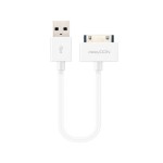 DeleyCON 30Pin Dock-USB câble 15cm, blanc, Apple MFI zertifiziert et lizenziert