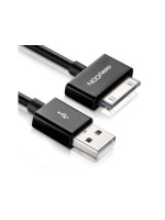 DeleyCON 30Pin Dock-USB Kabel 50cm, schwarz, Apple MFI zertifiziert und lizenziert