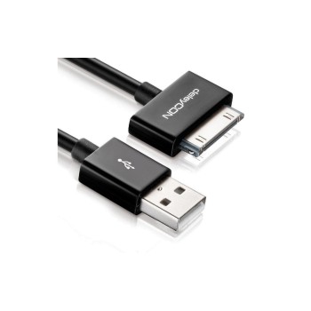 DeleyCON 30Pin Dock-USB Kabel 50cm, schwarz, Apple MFI zertifiziert und lizenziert DeleyCON 30Pin Dock-USB Kabel 50cm, schwarz, Apple MFI zertifiziert und lizenziert