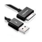 DeleyCON 30Pin Dock-USB câble 2m, noir, Apple MFI zertifiziert et lizenziert