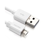 DeleyCON USB2.0-câble A-MicroB: 1m, weiss