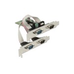 Delock 89557 PCI Express Karte 4x Seriell, 2 Slotbleche