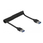 Delock Câble spiralé USB 3.0 5 Gbps USB A - USB A 1.2 m