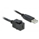 Delock Module Keystone USB2.0 USB-A - USB-C, 25cm noir