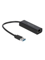 Delock USB3.1 Typ-A zu LAN Adapter, 0,1/1/2.5Gbps, schwarz, Kompakt