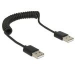 Delock Câble spiralé USB 2.0 USB A - USB A 0.6 m