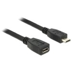 Delock Câble de prolongation USB 2.0 Micro-USB B - Micro-USB B 1 m