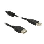 Delock USB2 Verlängerungscable A-A, 0.5m, USB-A Verlängerung, black 