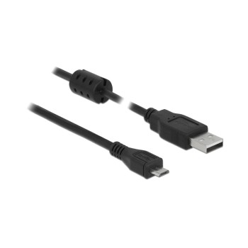Delock USB2 cable A-MicroB, 0.5m, black , for USB2.0 Geräte, 480 Mbps Delock USB2 cable A-MicroB, 0.5m, black , for USB2.0 Geräte, 480 Mbps