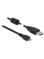 Delock USB2 Kabel A-MicroB, 1.5m, schwarz, für USB2.0 Geräte, 480 Mbps